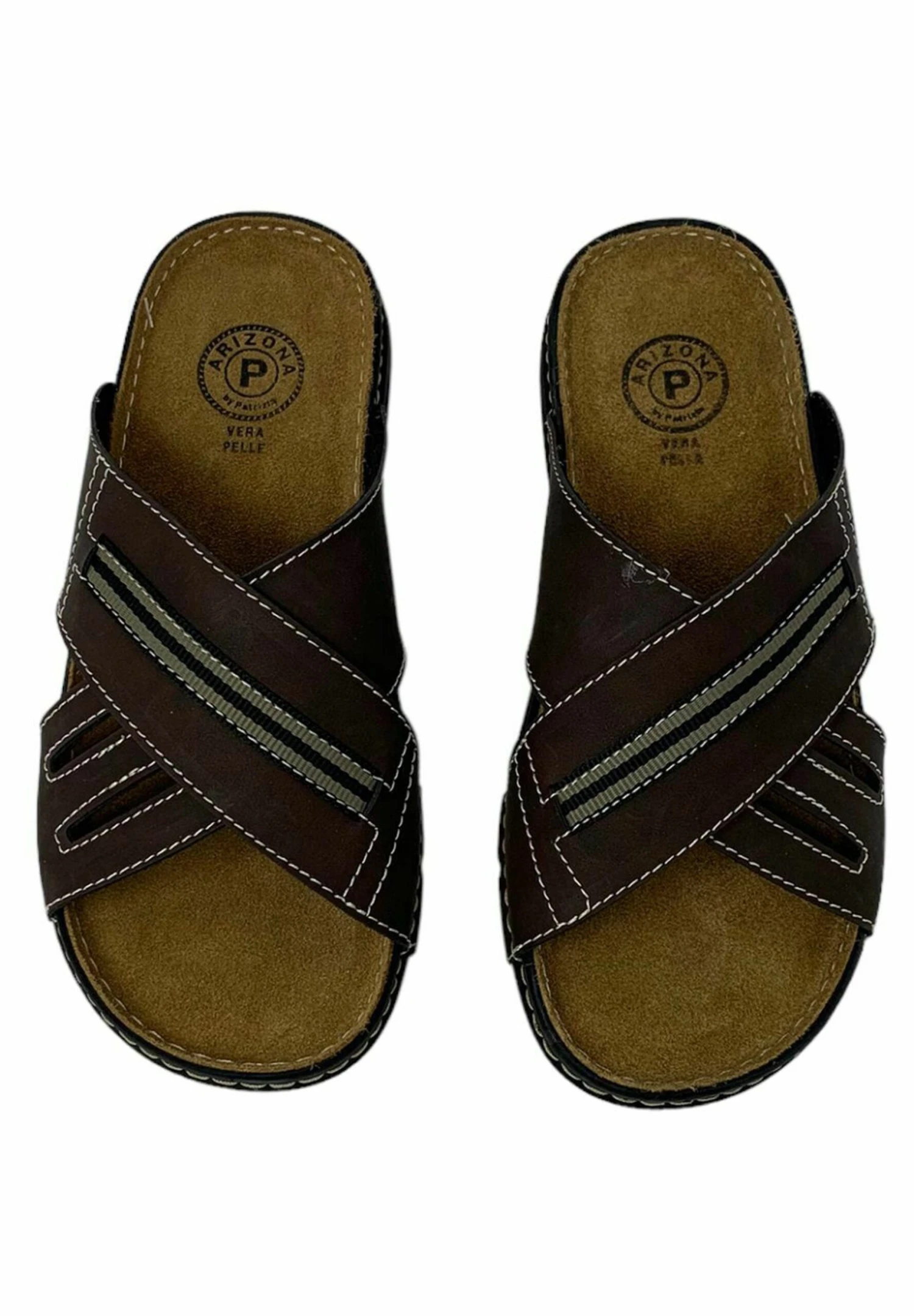 CiabattaCiabattineBrown Uomo Scarpe Aperte PCZ12G001-O11 4 CiabattaCiabattineBrown Uomo Scarpe Aperte PCZ12G001-O11 - immagine 2