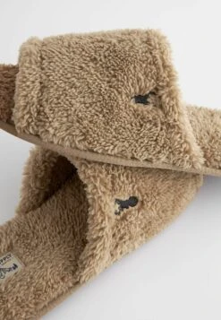 Next Borg Lined Slider Slippers - Pantofole - Stone Natural -Luce Scarpe Negozio 6295d7c36e71437aa83eaf8f58e6723f