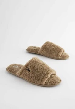 Next Borg Lined Slider Slippers - Pantofole - Stone Natural -Luce Scarpe Negozio fbd1eeb48db443a3b6716110b0129be0